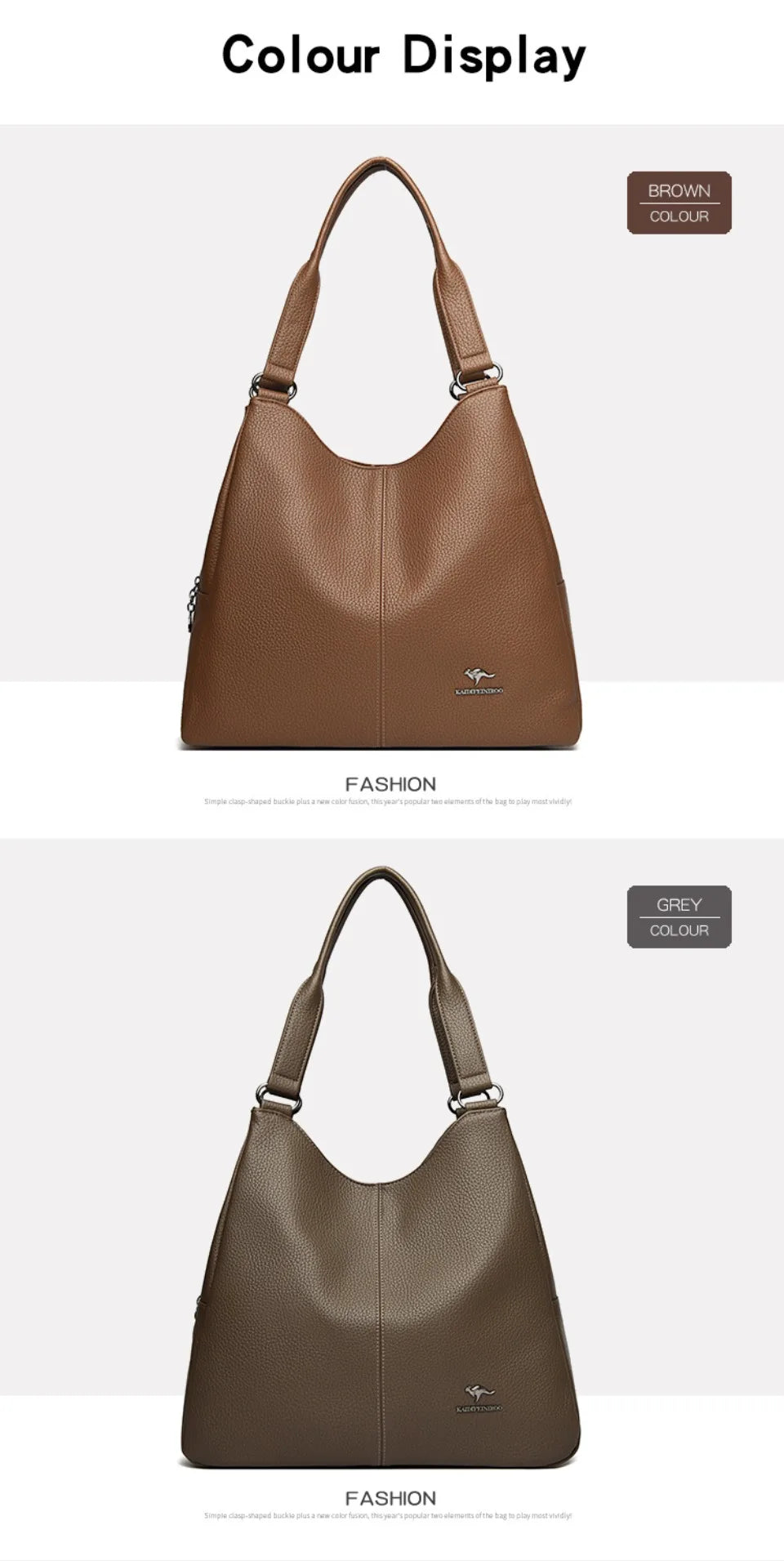 Bolsa hobo de couro com alça superior, bolsa feminina de lazer, bolsa de ombro fashion, vintage, bolsa tote de grande capacidade