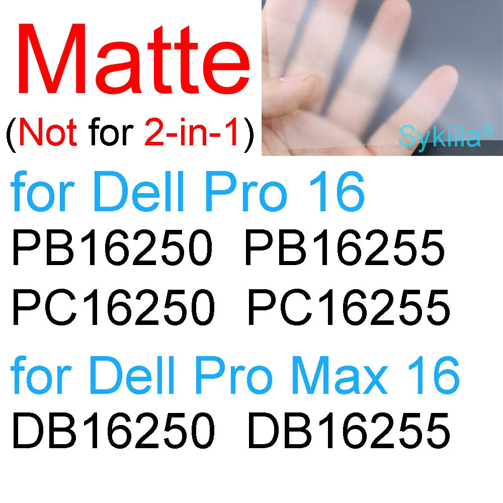 Protetor de Tela para Dell 14 Pro 13 15 16 Plus Max 18 DC14255 PC14255 DB16255 PC16255 HD Transparente Fosco Película Protetora