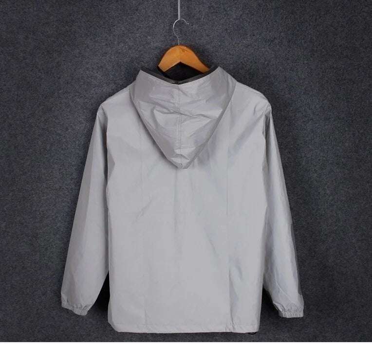 Jaqueta reflexiva completa masculina casual feminino blusão hip hop casaco com capuz à prova dwaterproof água impresso streetwear noite jaquetas brilhantes 5xl