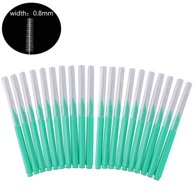 Descartável Brow Lifting Brushes, Mini Escova De Sobrancelha, Bendable Micro Cílios Aplicadores, Ferramentas De Maquiagem, Bendable, 20Pcs