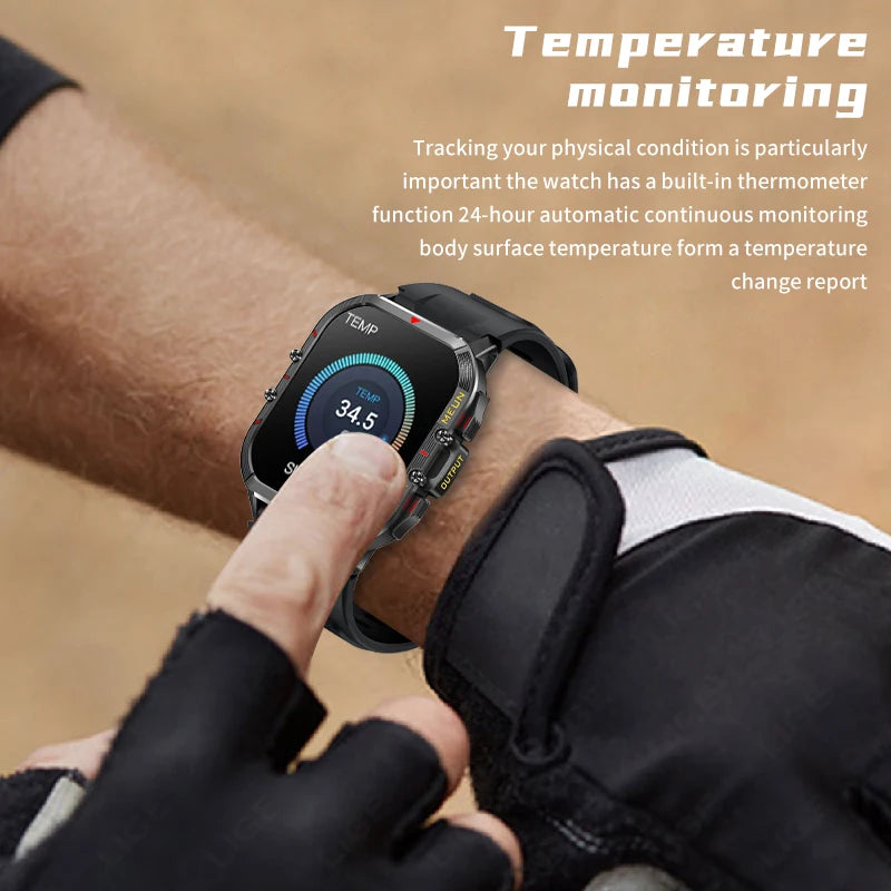 Lige 2025 relógio inteligente masculino esportes ao ar livre monitoramento de freqüência cardíaca ip68 à prova dip68 água relógios bluetooth chamada smartwatch para android ios