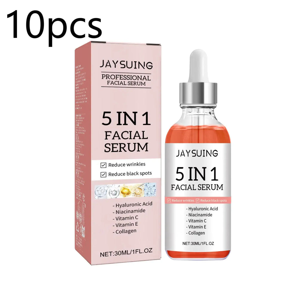 Sérum Facial 5 em 1 para Redução de Linhas Finas, Firmador, Redutor de Manchas e Pigmentação, Hidratante e Firmador da Pele.