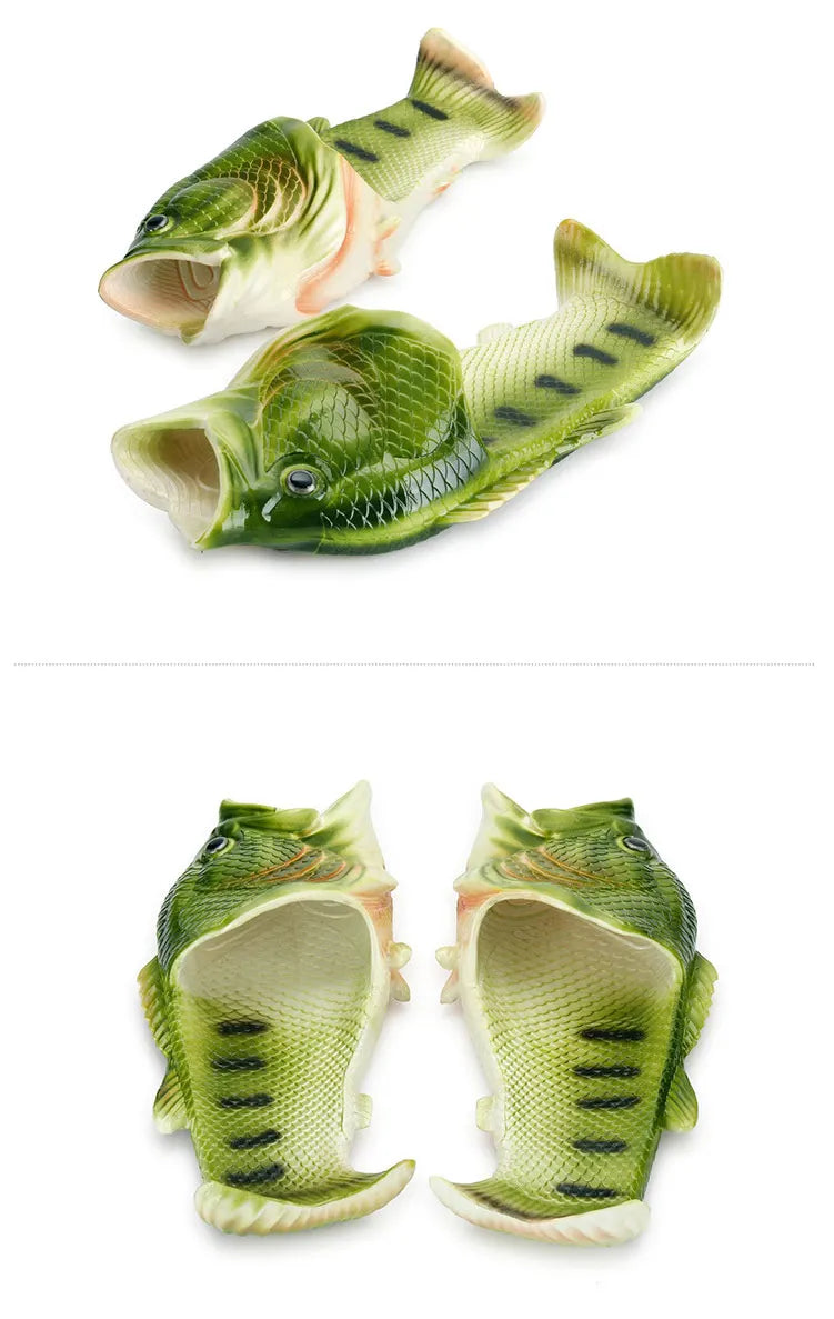 Chinelos de peixe elegantes para mulheres 2024 novo design exclusivo família sapatos de praia senhoras confortáveis e legais flip flips