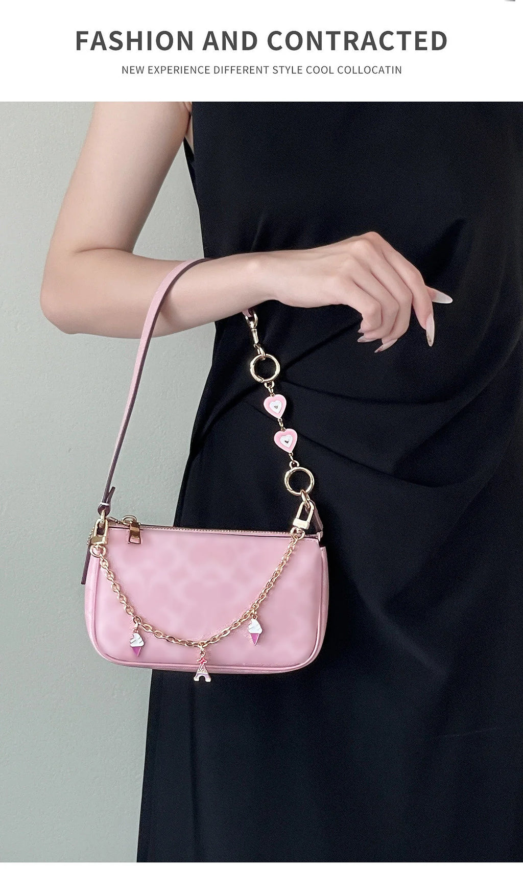 Corrente Extensora de Bolsa Cherry para Bolsas Femininas Rowan22 - Acessório Durável, Moderno e Elegante para Presente de Dia dos Namorados