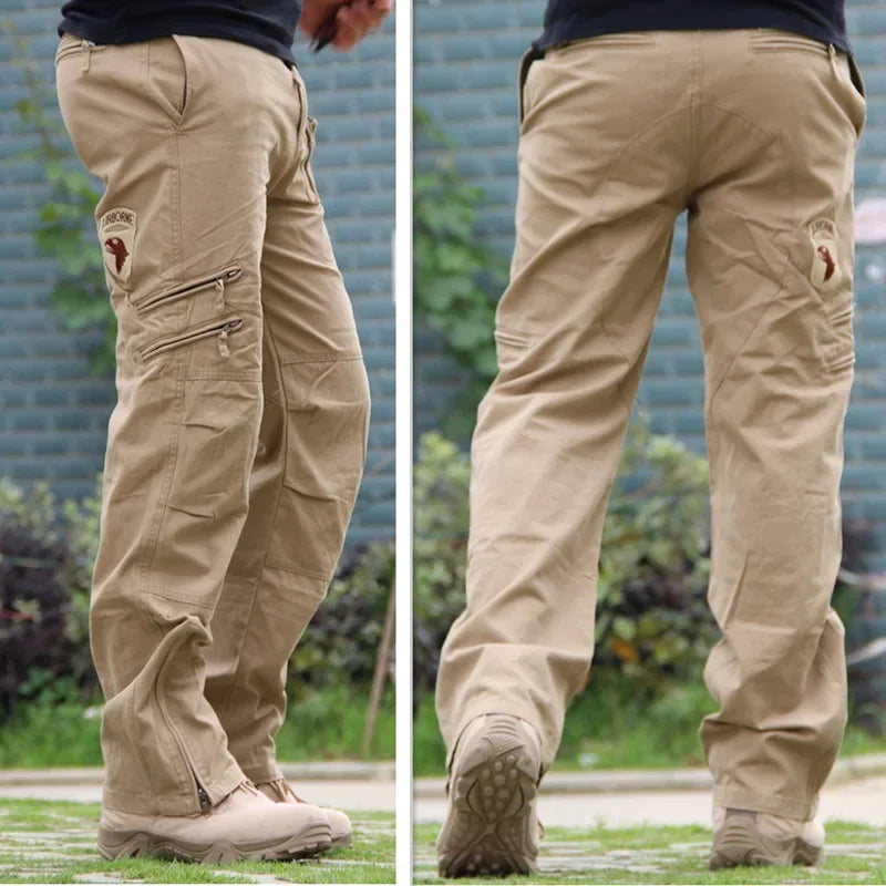 CALÇAS TÁTICAS No Ar Calça Jeans Calças Casuais Masculinos Plus Size Algodão baggy Bolso Estilo MILITAR Camuflagem Do Exército de CARGA CALÇAS Dos Homens