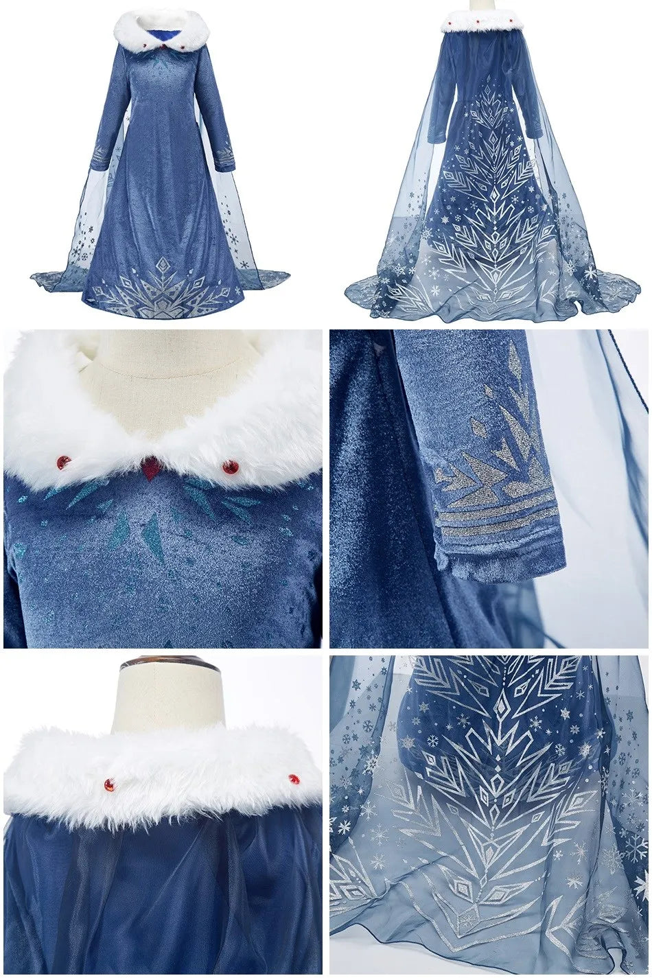 3 5 6 8 10 anos meninas elsa 2 traje crianças halloween cosplay vestido de princesa crianças festa de aniversário vestidos roupas acima