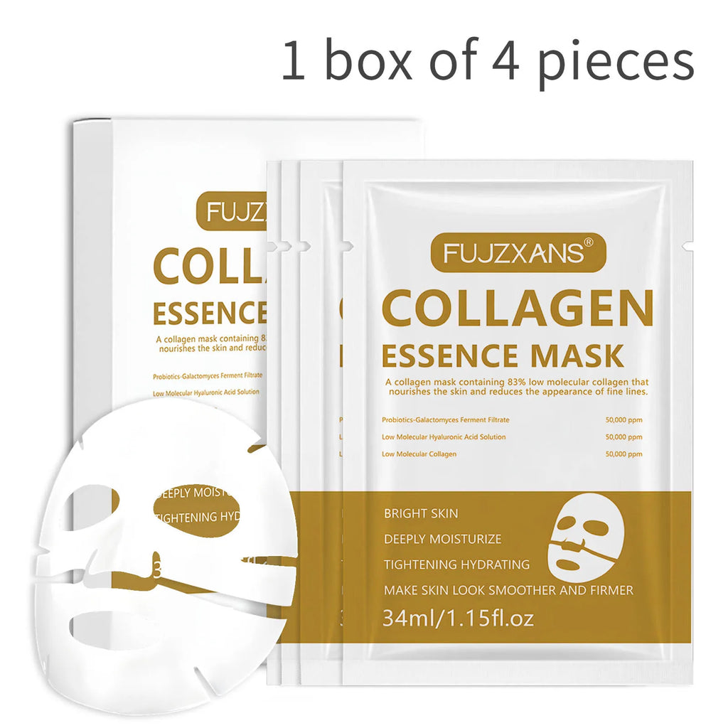 Máscara facial de colágeno para rugas noturnas, para cuidados com a pele anti-envelhecimento, aparência mais suave e mais firme, máscara hidratante para mulheres