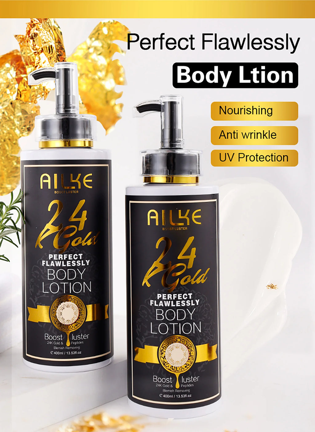 Ailke 24K Ouro Colágeno Creme Articulação Remoção de Manchas Escuras Forte Clareamento Rosto Anti Envelhecimento Conjunto de Cuidados com a Pele