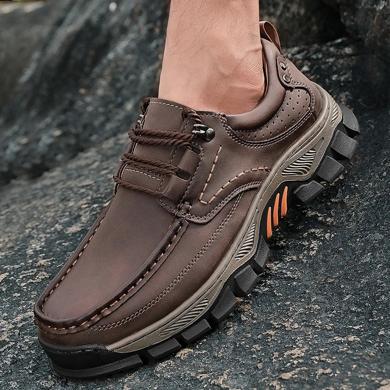 Nova chegada dos homens sapatos casuais feitos à mão mocassins de couro genuíno confortáveis sapatos de caminhada masculinos mocassins de qualidade tênis masculinos