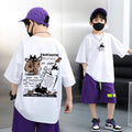 Graffiti impressão camiseta de manga curta infantil, 100% algodão, verão streetwear, meninas tees, crianças tops, roupas de crianças, alta qualidade