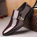 Sapatos de couro casuais de negócios masculinos casamento noivo estilo britânico altura aumentada verão respirável dedo do pé apontado calçados masculinos