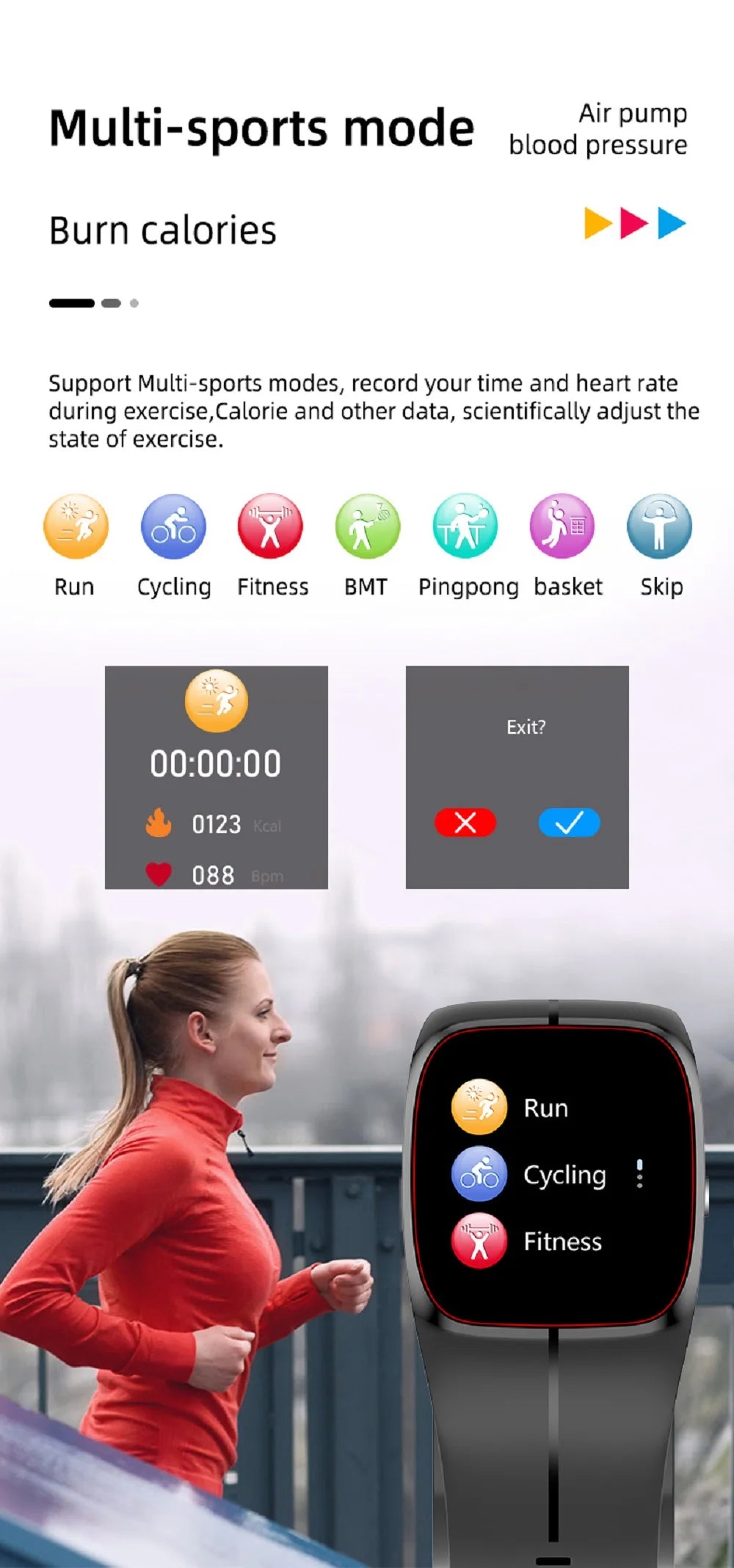 Oxigênio no sangue pressão arterial temperatura corporal monitor de freqüência cardíaca smartwatch masculino à prova dwaterproof água sono esporte saúde relógios inteligentes feminino