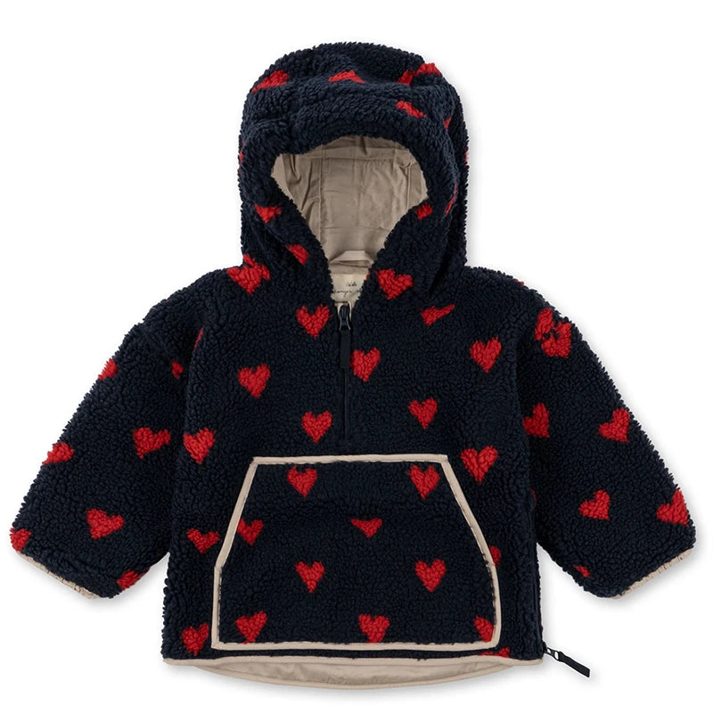 2024 inverno ks crianças algodão lã de cordeiro quente outerwear roupas meninas impressão casacos do bebê meninos mais jaquetas de lã crianças roupas