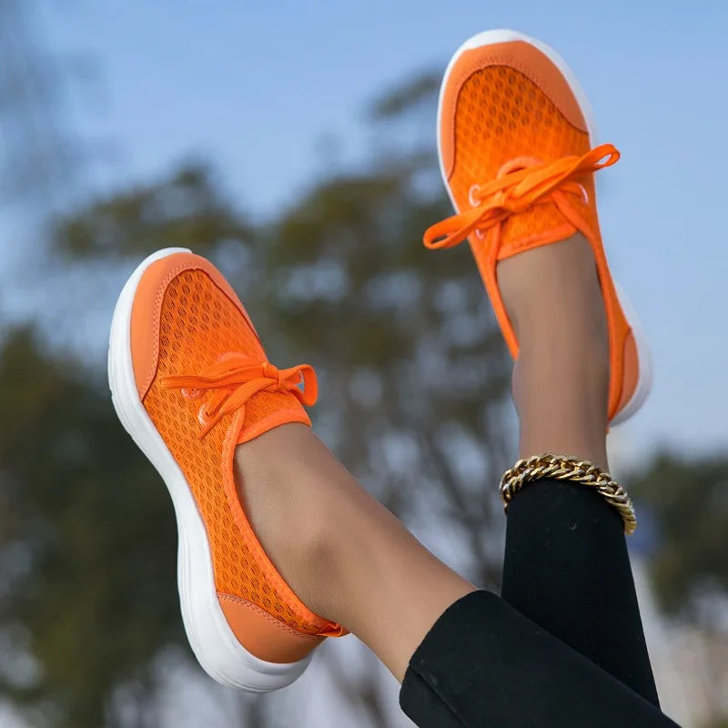 Yrzl mulher tênis deslizamento em sapatos casuais malha respirável confortável macio clássico condução mocassins sapatos para senhoras