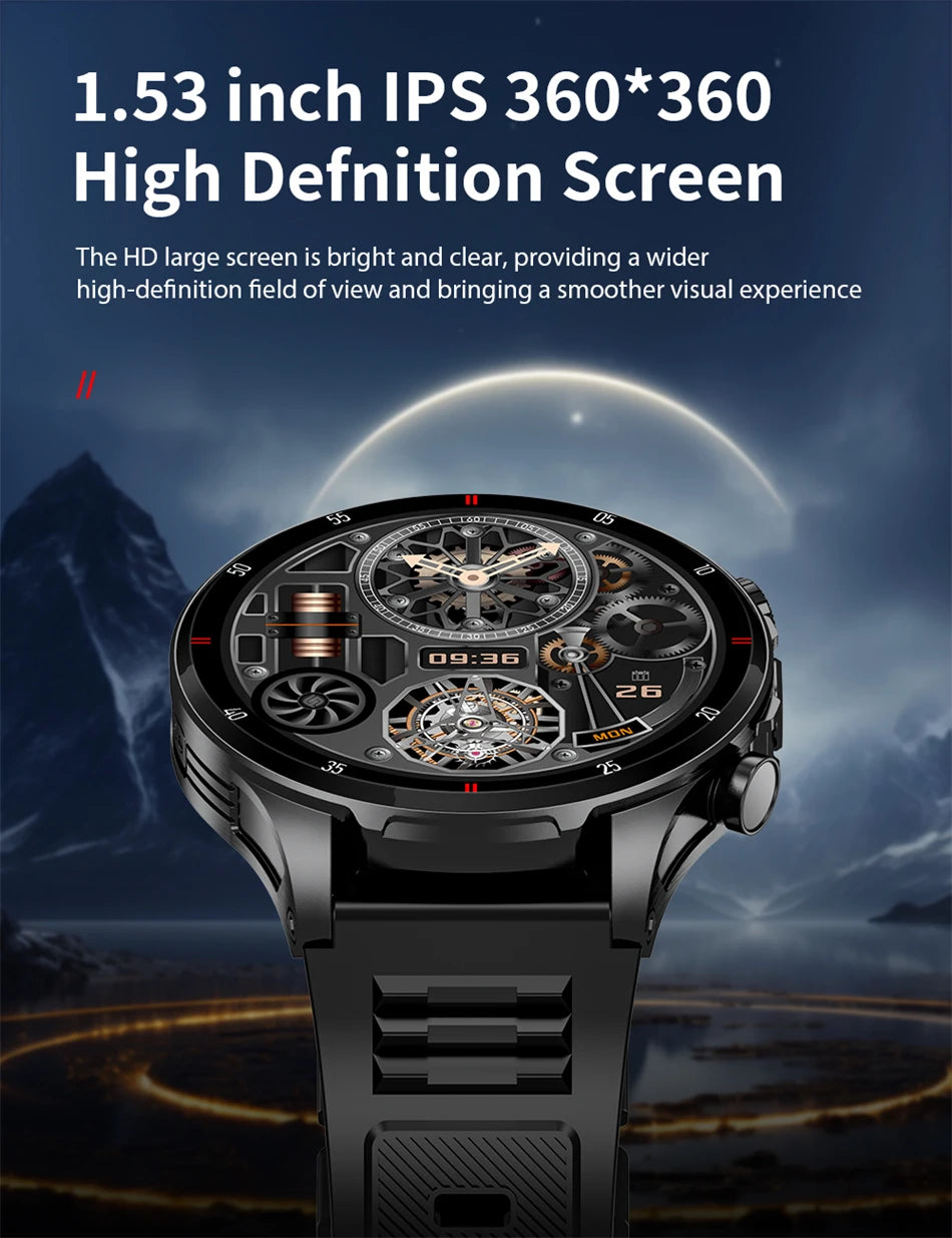 Lige 2025 novo relógio inteligente masculino lanterna ai voz bluetooth chamada 1.53 "hd esportes relógios de fitness monitor saúde smartwatch feminino
