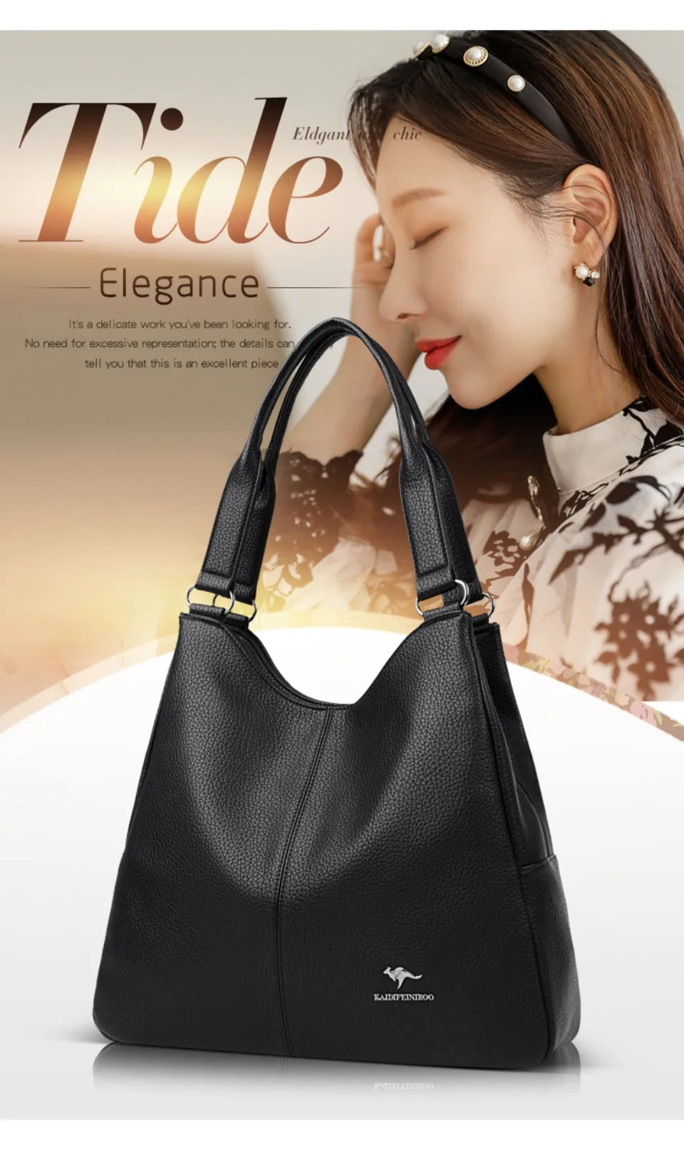 Bolsa hobo de couro com alça superior, bolsa feminina de lazer, bolsa de ombro fashion, vintage, bolsa tote de grande capacidade