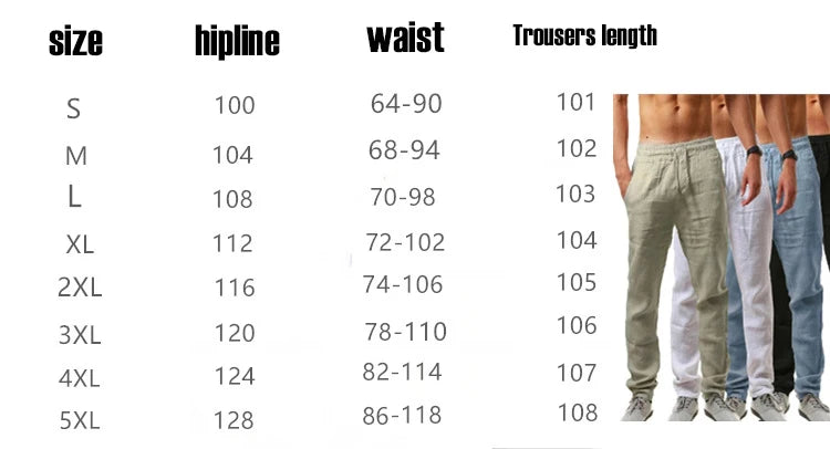 2025 novas calças de linho de algodão masculino solto legal casual calças compridas cintura elástica calça longa casual streetwear calças leves