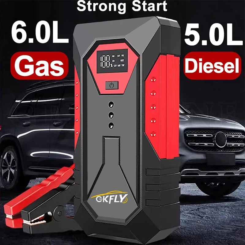 GKFLY 2000A/3000A/4000A Carregador de Bateria para Carros a Gasolina e Diesel, Power Bank e Auxiliar de Partida para Automóveis