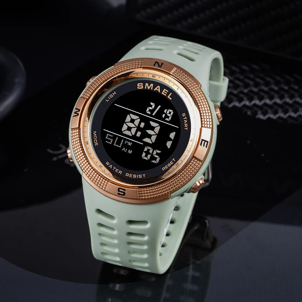 Relógios desportivos à prova dwaterproof água led digital relógio de volta luz alarme semana display cronômetro relógios de pulso 1915 relógio digital para homem