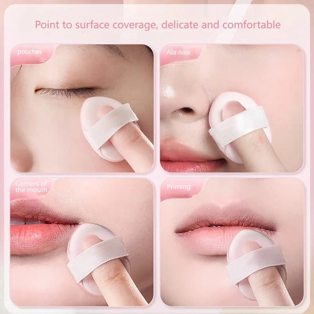 Mini esponja de pó com almofada de ar pequena, esponja para corretivo facial bb creme esponja ferramenta de maquiagem para uso molhado e seco