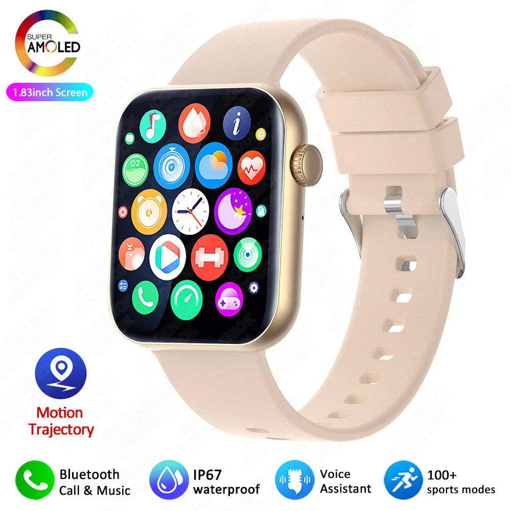 2025 novo relógio inteligente tela de toque completa bluetooth chamada ai voz freqüência cardíaca relógios à prova dwaterproof água pulseira esportiva smartwatch feminino