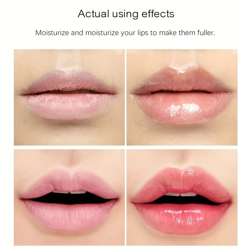 Brilho labial hidratante duradouro de volume extremo - fórmula nutritiva de óleo mineral intensificador labial maquiagem líquida lábios mais cheios