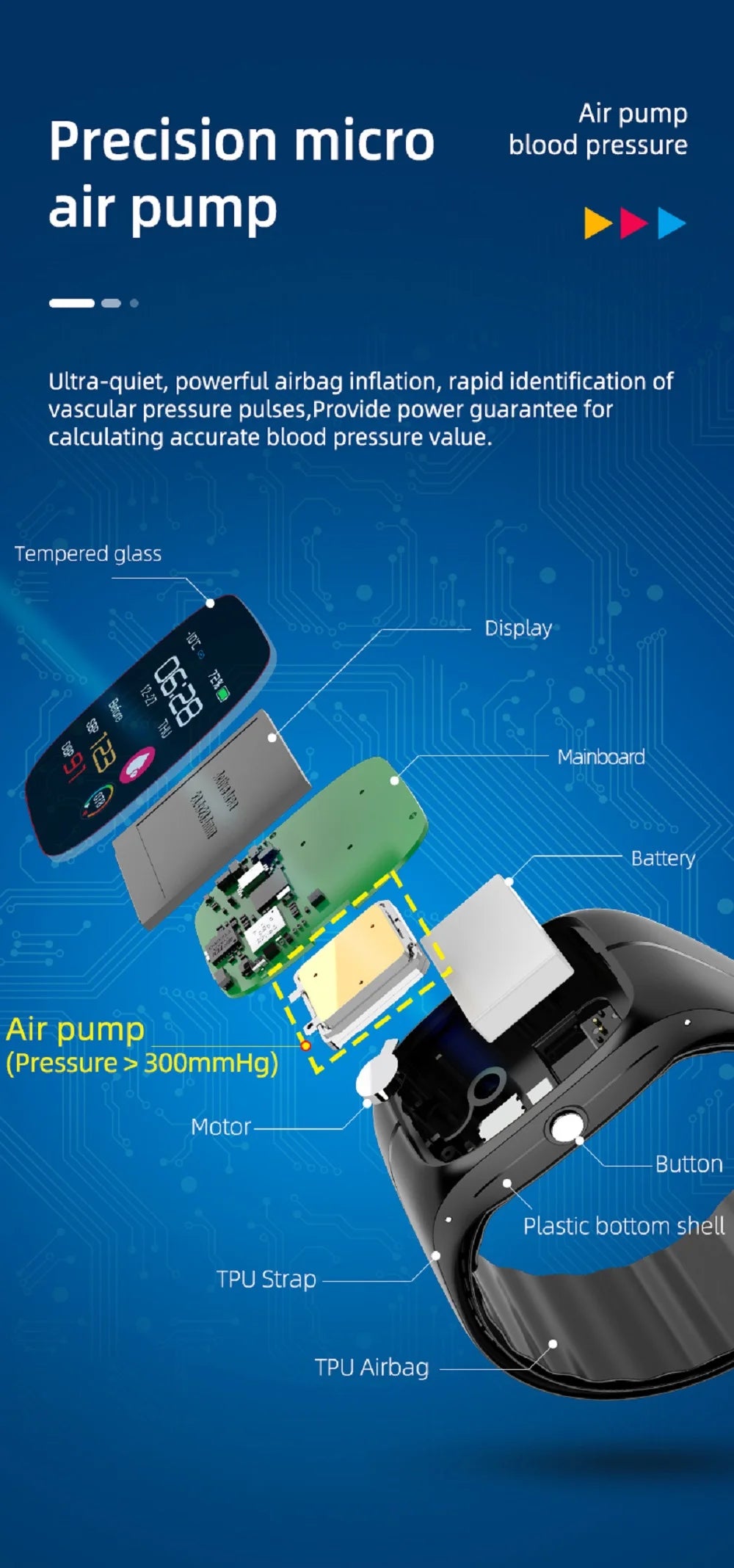 Oxigênio no sangue pressão arterial temperatura corporal monitor de freqüência cardíaca smartwatch masculino à prova dwaterproof água sono esporte saúde relógios inteligentes feminino