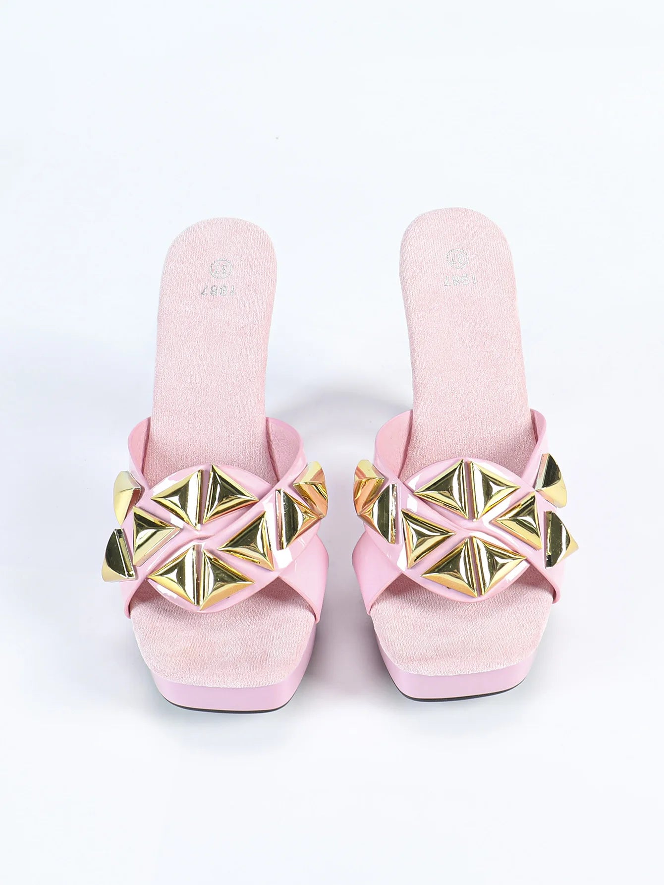 Sapatos femininos 2025 nova plataforma chinelos para mulher 12cm estilo estranho fretwork salto alto verão dedo do pé quadrado oco para fora sandálias