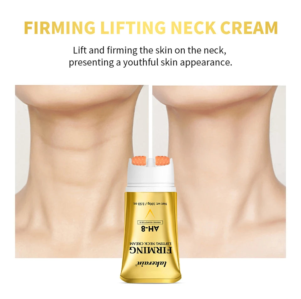 Lakerain endurecimento levantamento pescoço creme nutrição profunda fórmula leve remover duplo queixo rejuvenescimento firmeza creme de pele solta