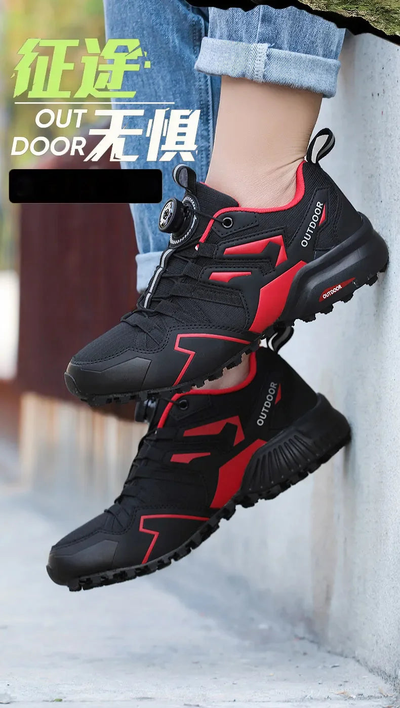 Sapatos esportivos casuais masculinos tamanho 40-47 girando rendas sapatos masculinos ao ar livre antiderrapante respirável confortável sapatos esportivos masculinos