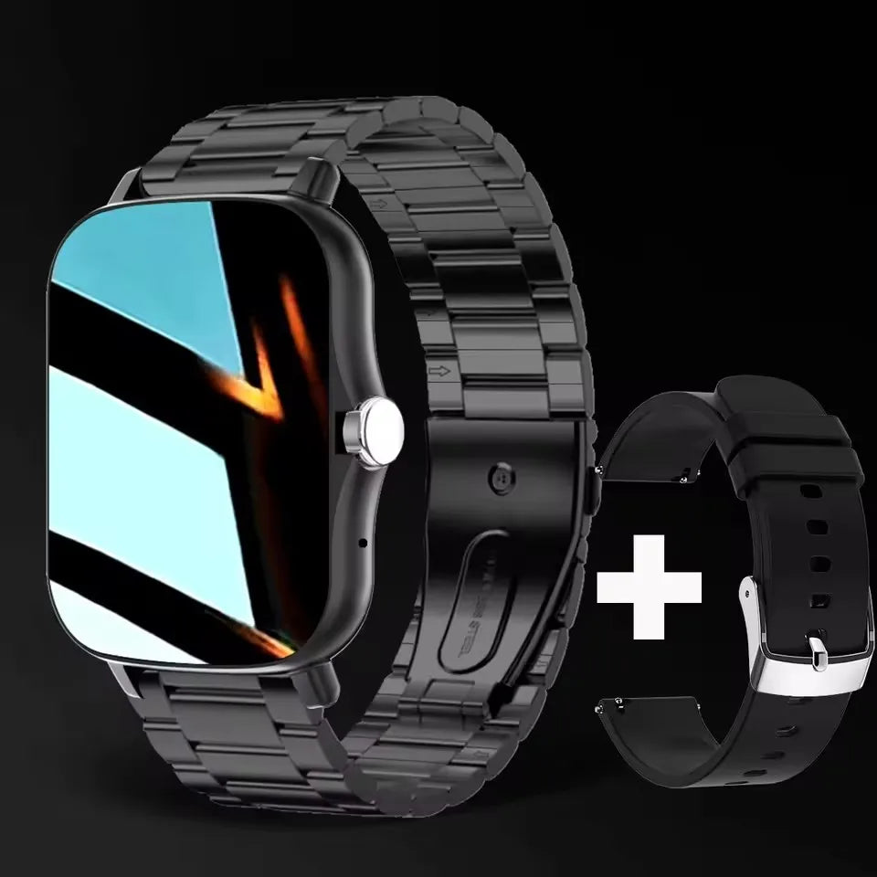 Relógio Inteligente 2026 para Android e iOS, Tela Colorida de 1.83 Polegadas, Bluetooth, Atende Chamadas, Monitor de Fitness, Smartwatch para Mulheres e Homens, Novo