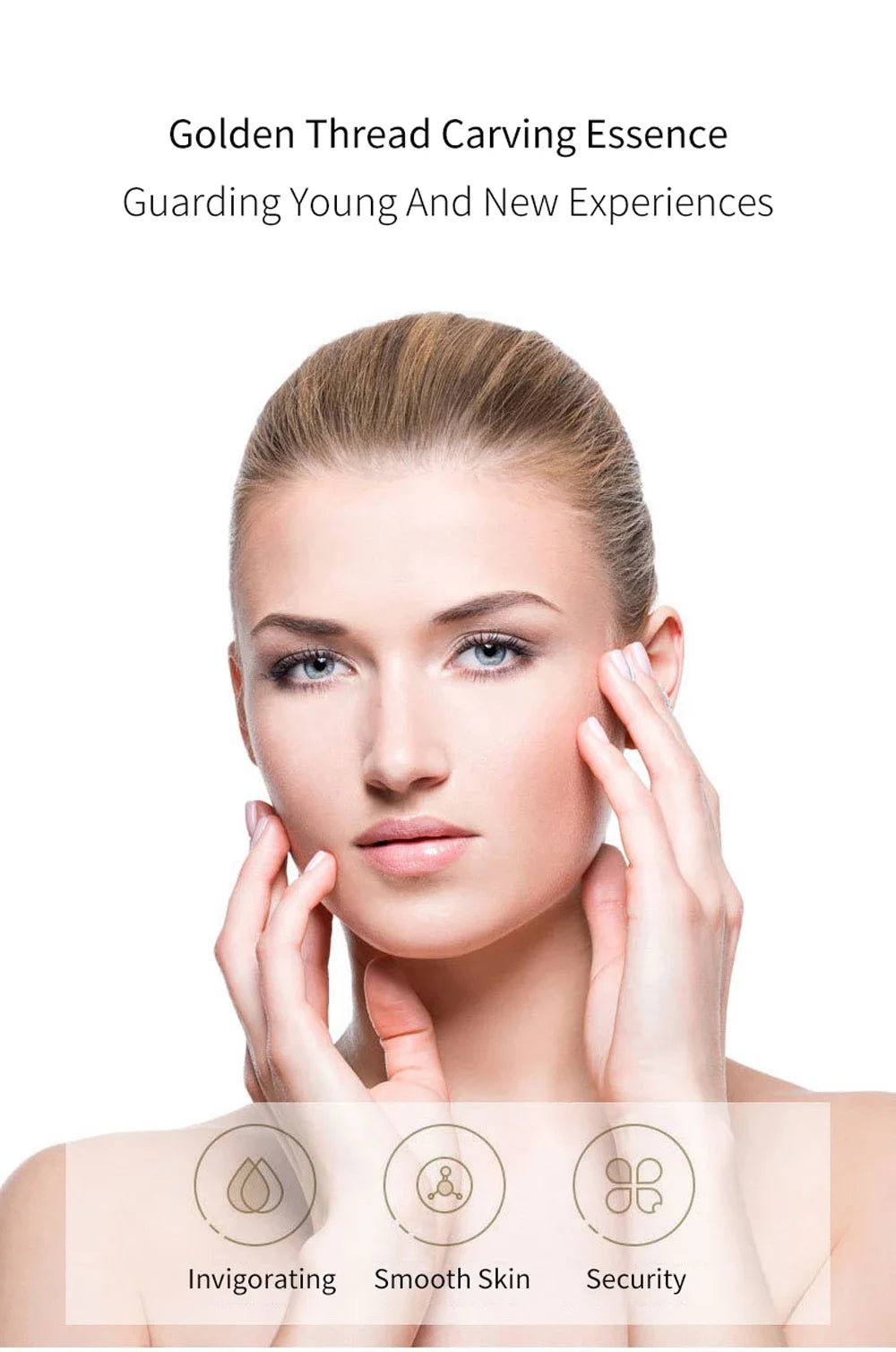 Fios solúveis de lifting facial, colágeno, essência facial, peptídeo de proteína, fio de seda dourada, soro facial para anti-envelhecimento, pele firmadora