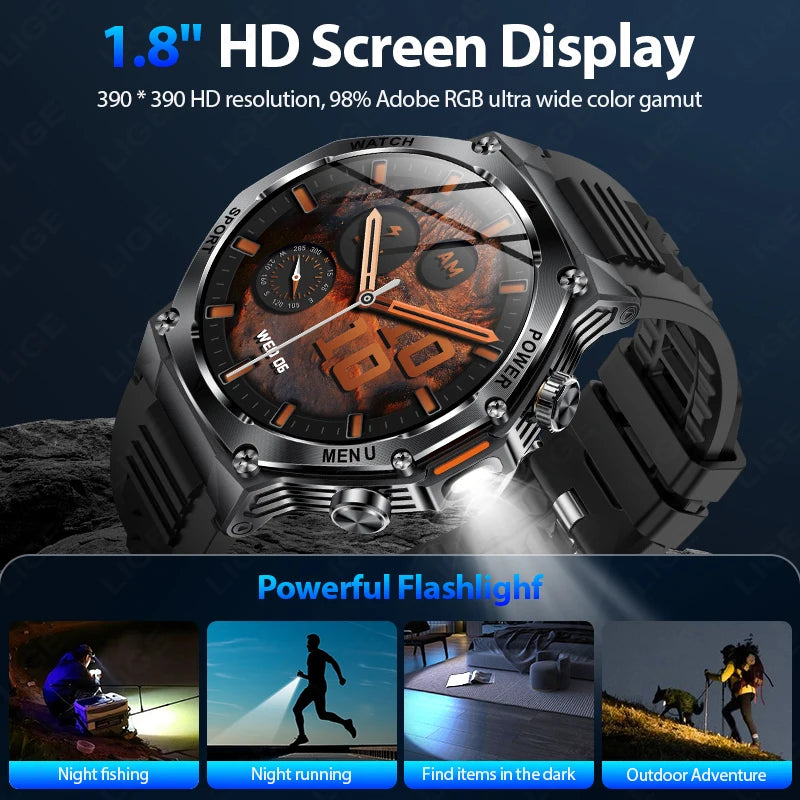 Novo relógio inteligente masculino 2025 chamada bluetooth um clique conexão relógios ip67 à prova dip67 água 800mah bateria smartwatch homem android ios