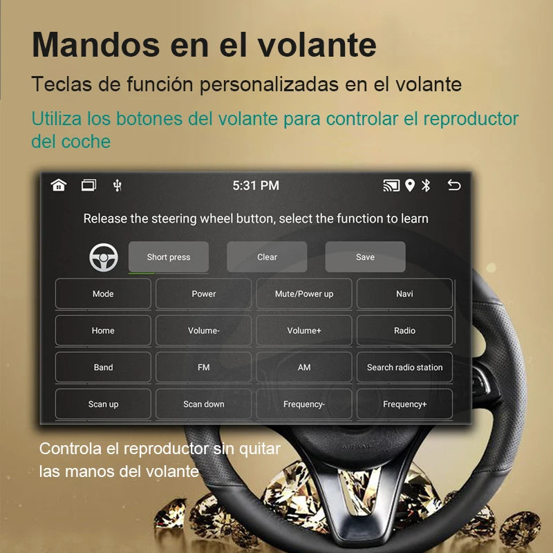 Rádio multimídia para carro com GPS Android player Universal, Carplay, Wifi, para Volkswagen Golf 5, 6, Polo, Passat B6, B7, CC, Skoda