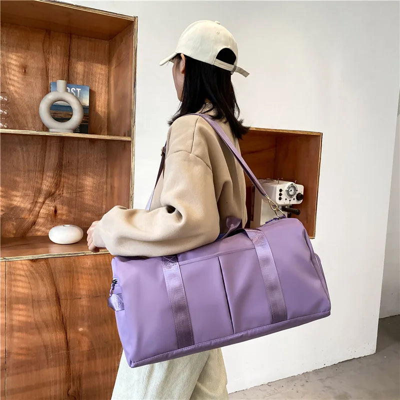 Saco de fitness feminino multi-funcional movimento de separação seca-molhada à prova de água saco de viagem saco de yoga saco de viagem de grande capacidade homem
