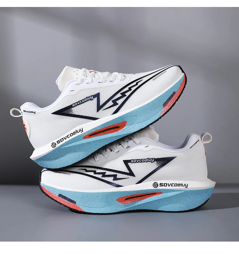 Tênis de Corrida com Placa de Carbono Especial para Maratona, Respirável e Leve, Confortável para Mulheres, Sneakers Antiderrapantes