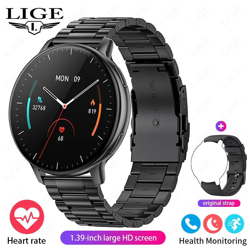 Foxbox relógio inteligente monitoramento de saúde esporte rastreador fitness bluetooth chamada à prova dwaterproof água das mulheres dos homens luxo smartwatch para ios android