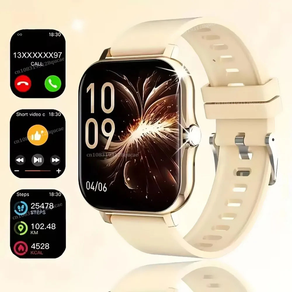 Novo Relógio Inteligente 1.83'' Tela Cheia Bluetooth com Função de Chamada Monitor de Oxigênio no Sangue/Pressão Arterial Smartwatch para Mulheres e Homens Presente de Férias 2026