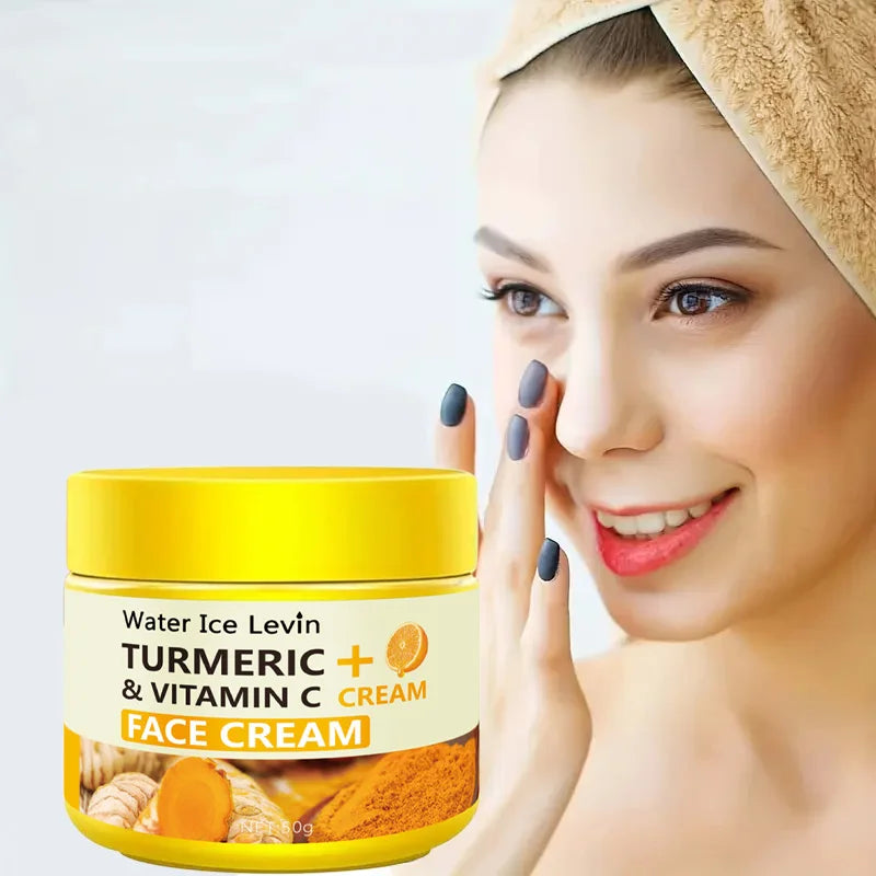 Cúrcuma vitamina c creme anti-envelhecimento hidratante anti-rugas colágeno ácido hialurônico creme cuidados com a pele cosméticos 50g