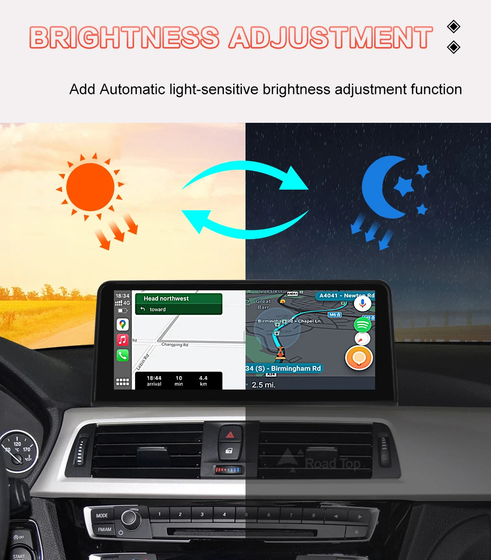 10.25 ''1920*720 Carplay Sem Fio Android Auto Display Multimídia Para BMW Série 3 4 F30 F31 F32 F33 F34 F36 NBT Tela Sensível Ao Toque