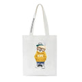 Moda urso impressão eco mulheres sacos de ombro bolsa feminina lona saco de compras casual grandes senhoras viagem totes sacos