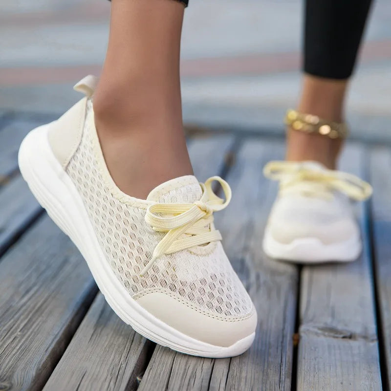 Yrzl mulher tênis deslizamento em sapatos casuais malha respirável confortável macio clássico condução mocassins sapatos para senhoras