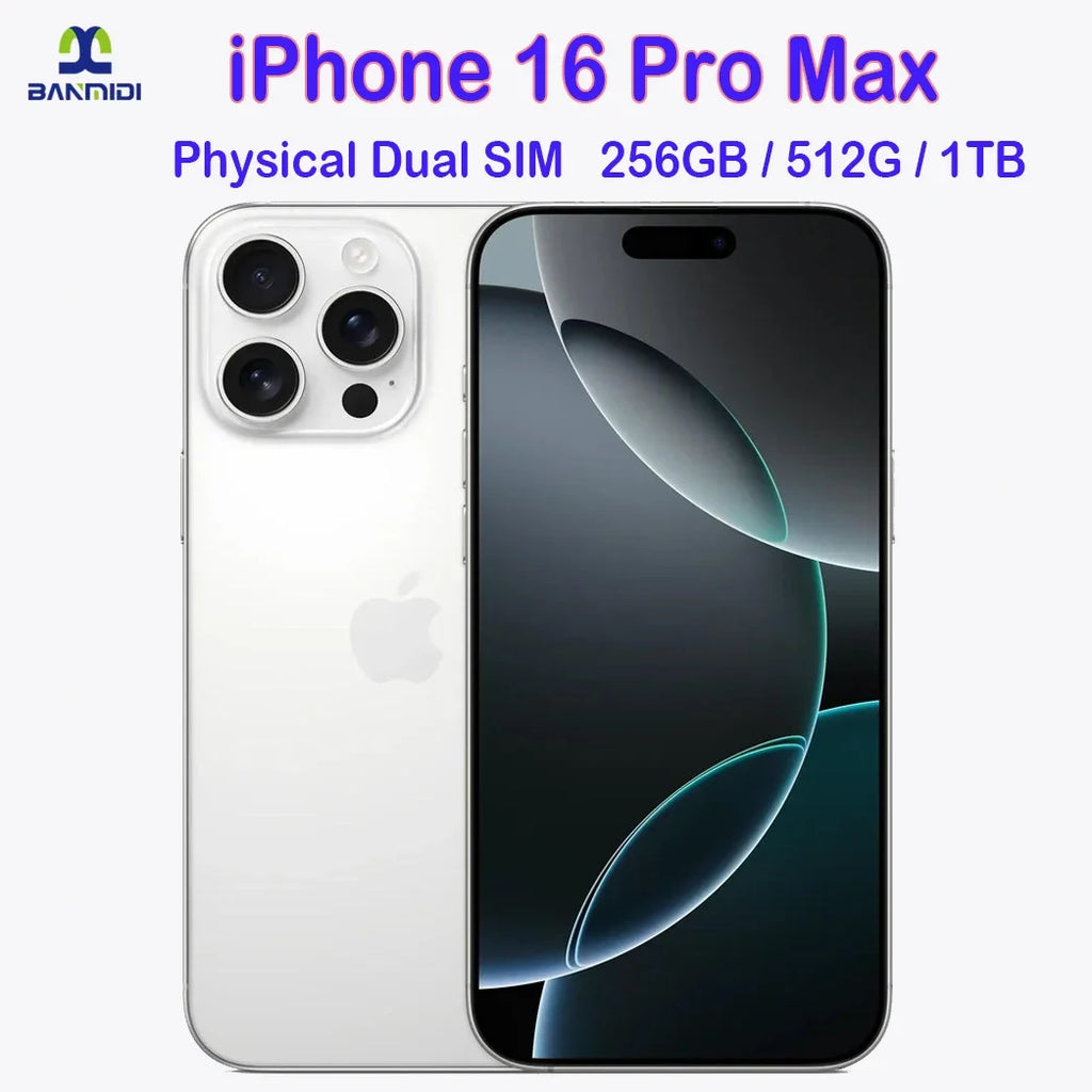 100% original iphone 16 pro max smartphone 6.9 "dupla sim desbloqueado 5g telefone celular retina xdr oled 6.3" 16 pro 128gb/256gb/512gb/1t