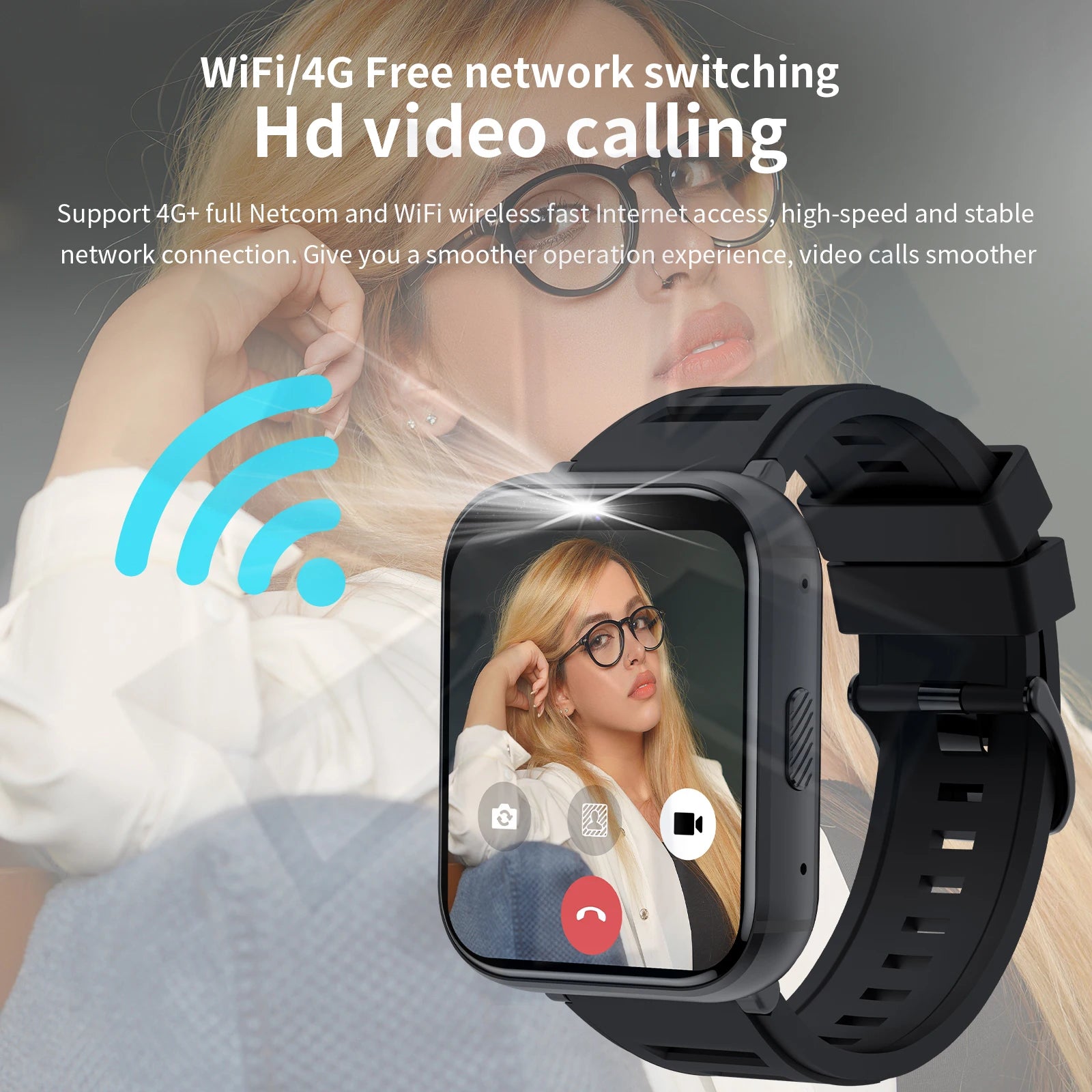 Relógio Inteligente Q668 4G 2025, Relógio de 1,99 Polegadas para Homens, Presente com SIM, Wifi, Android, IOS, à Prova d'Água, GPS para Xiaomi