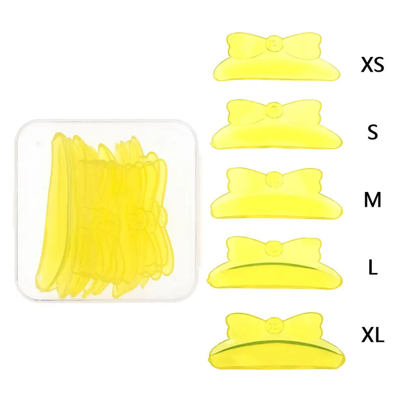5 pares de silicone cílios perming almofada auto-adesivo em forma de laço haste escudo levantamento 3d cílios modelador acessórios ferramentas de maquiagem