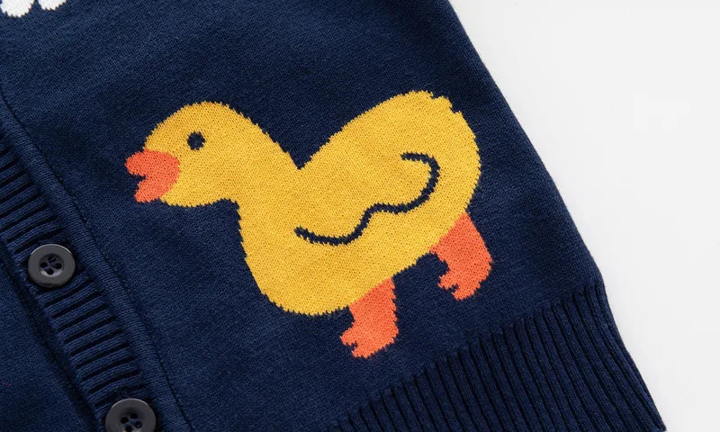 Casaco de algodão de camada dupla para crianças, camisola de inverno para meninos e meninas, jaqueta nova para crianças, malhas de bebê, jaqueta infantil