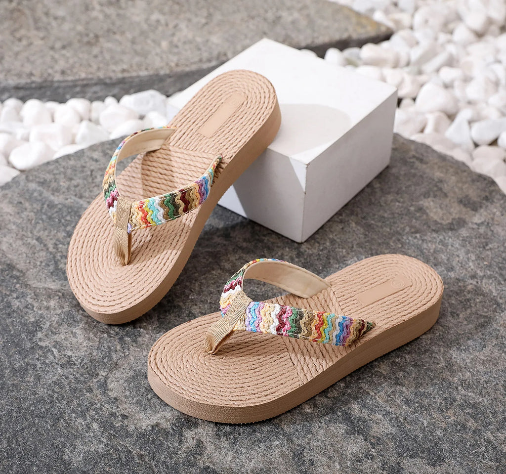 2025 moda impressão flip flops sandálias femininas chinelos de hotel senhoras sapatos indoor ao ar livre flip-flops praia plana slides