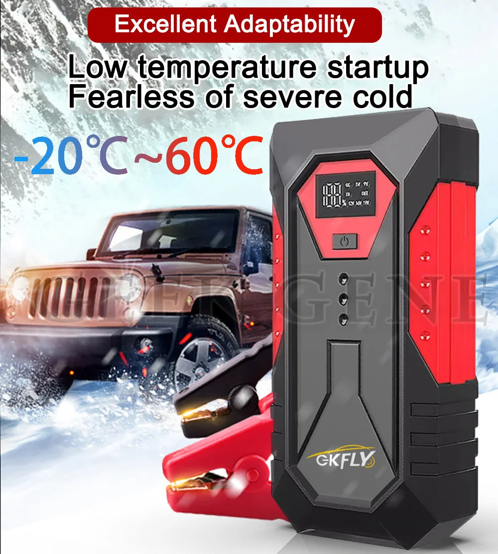 Gkfly 4000a carro ir para iniciantes banco de potência portátil 2000a impulsionador de bateria de carro 12v dispositivo de partida auxiliar para gasolina diesel
