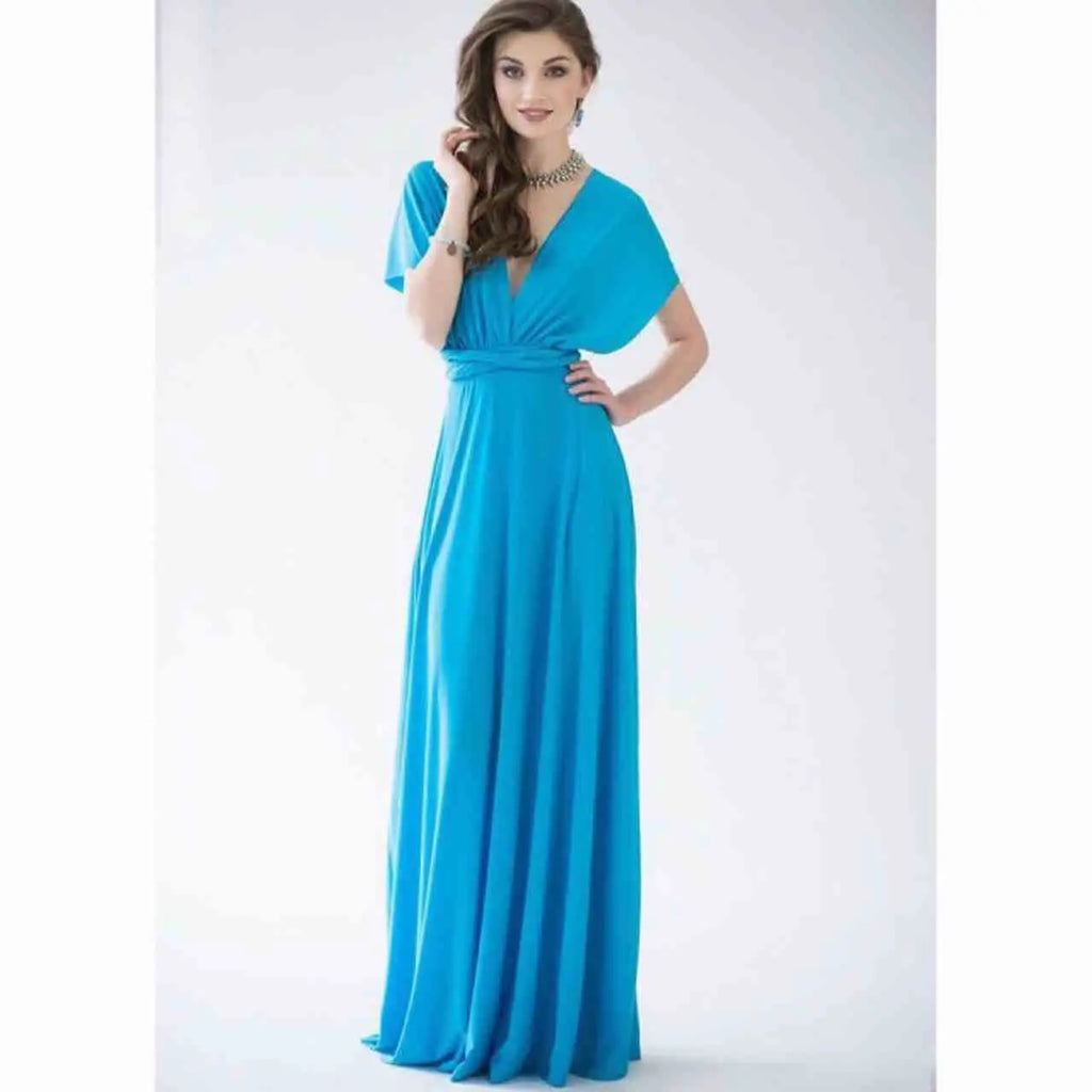 Vestido Maxi Club Boho para mulheres, bandagem vermelha, vestido de festa longo, madrinhas multiway, robe infinito conversível, sexy