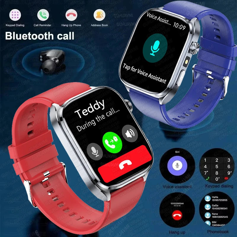 Novo Smartwatch 2026 com ECG Preciso, Análise de Saúde Cardíaca, Análise de Sangue, Lipídios no Sangue, Pressão Arterial e Chamada Bluetooth para Homens